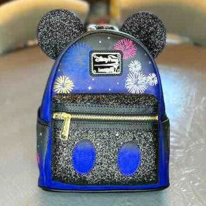 Loungefly Mickey Mouse Main Attraction Fireworks Backpack and Ears